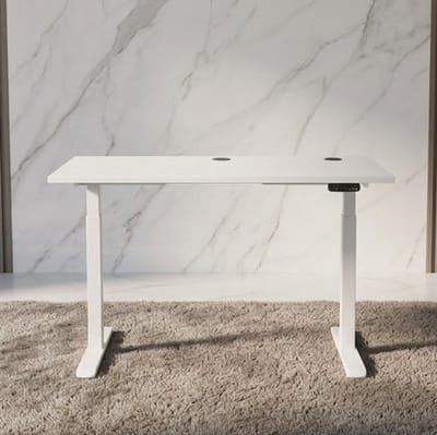 Ragnar Elektrisch Verstelbaar Bureau | Zit-Sta Bureau | Modern Wit Tafelblad & Frame | Hoogte Verstelbaar 120x75 cm | Ergonomisch, gezond en slank ontwerp Casa Serena – Casa Dorada