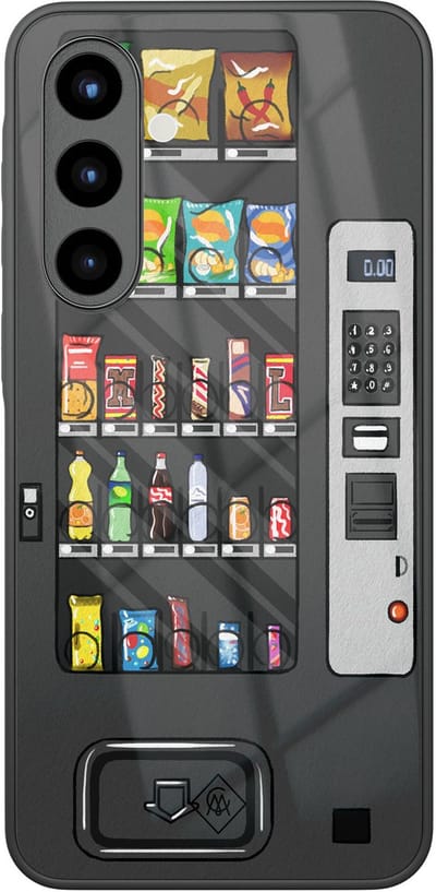 Casimoda® hoesje - Geschikt voor Samsung Galaxy A57 - Snoepautomaat - Luxe Hard Case Zwart - Backcover telefoonhoesje - Multi