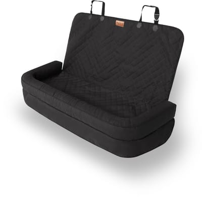 Achterbank Hondenmand – DogSeat® Harvey Lounge Honden Autostoel – Achterbank Mand – Voor 2 tot 3 Honden – Oxford Stof – Waterafstotend – Met Veiligheidsriemen – Antislip – Wasbaar – Cover Achterbank