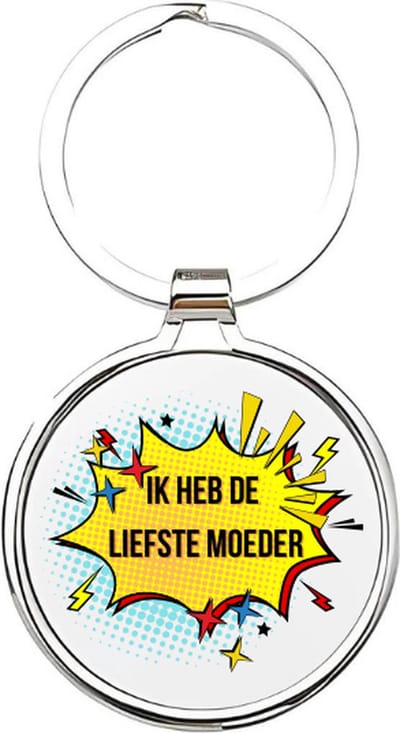 Akyol - Ik heb de liefste moeder Sleutelhanger - moeder - mama - Moeder sleutelhanger - mama sleutelhanger - Sleutelhanger mam - Familie sleutelhanger - moederdag cadeautje - Mama cadeau - mom - stiefmoeder - schoonmoeder - mothersday - 4 x 7,5 CM