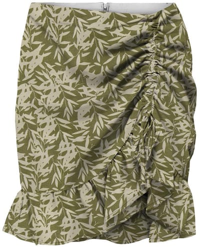 Only Nova Life Vis Philine Korte Rok Groen S Vrouw