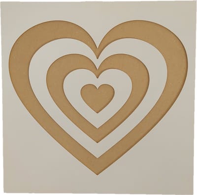 Moliland - Decoratieve Wandversiering - MDF Hart - 50x50 cm - Scandinavische Stijl