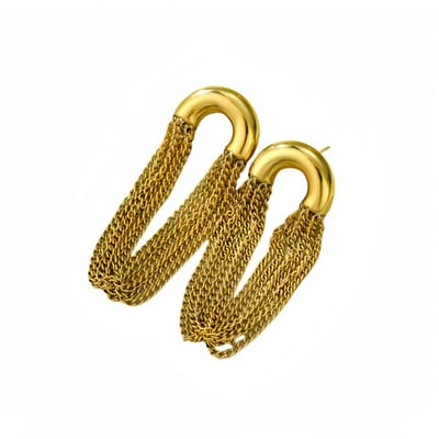 Bijoutheek Oorknoppen Tassel Ketting Goud