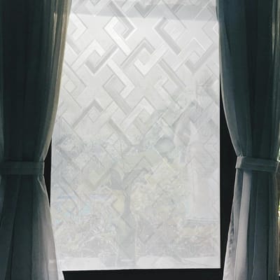 Dailygoods- Raamfolie Anti Inkijk - Raamfolie Verduisterend - Raamfolie Statisch - Raamfolie Zelfklevend - Raamfolie Bloemen - Hoogwaardig PVC, 30 cm L x 44 cm W - Privacyfolie