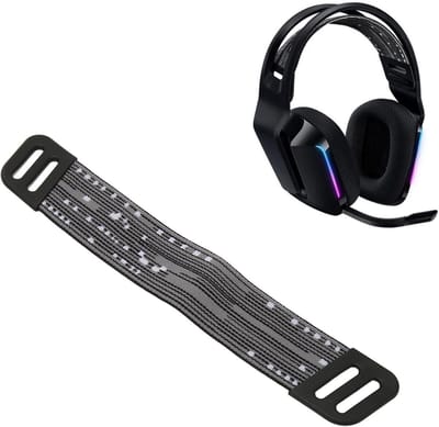 Vervangende hoofdsteunen voor gamingheadsets, geschikt voor G733 en G335, comfortabele en duurzame hoofdbanden (Zwart Grijs)