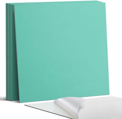 Coloray Wandpanelen Zelfklevend - Mintkleur Zelfklevende Wandpanelen - 50 cm x 50 cm - Turkoois Wandpaneel PVC - 5 stuks - Eénkleurige Wandpanelen Zelfklevend - Wandpanelen Keuken - Wandpaneel Badkamer