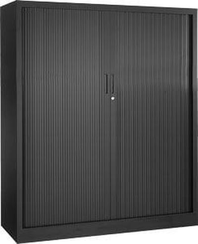 Stalen roldeurkast 135x120x43cm framekleur Antraciet (Ral 7016)