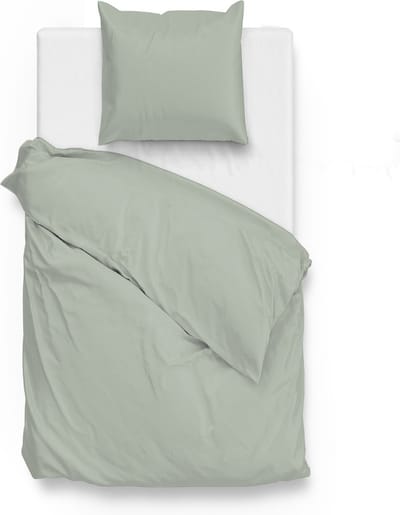 Zohome Satinado Dekbedovertrek - Eenpersoons - Katoensatijn - 140x200-220cm - Groen