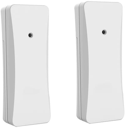 SnelShoppen - 2 stuks draadloze buitensensoren voor weerstation, thermometer voor buiten, luchtvochtigheid en temperatuurmeting, wit, plastic, 6x2,7x9