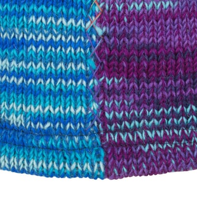 Gebreid Wollen Dames Vest van Schapenwol met Polyester Fleece voering en vaste capuchon met binnenkraag - SHAKALOHA - W Patch NH M