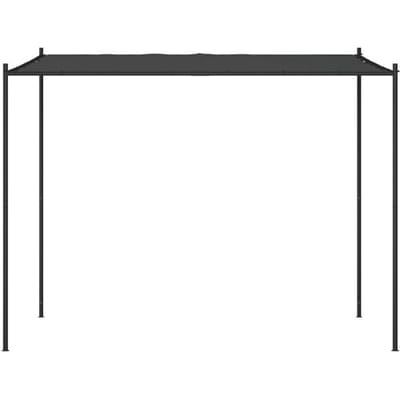 vidaXL - Prieel - 3x3 - m - 180 - g/m² - stof - en - staal - antracietkleurig