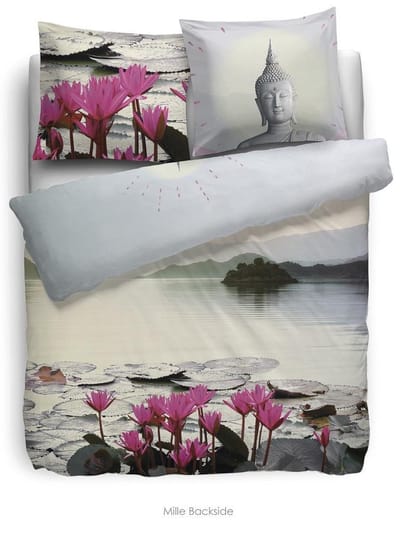 Heckett & Lane Mille Dekbedovertrek - Tweepersoons - 200x200/220 cm - Olijfgroen