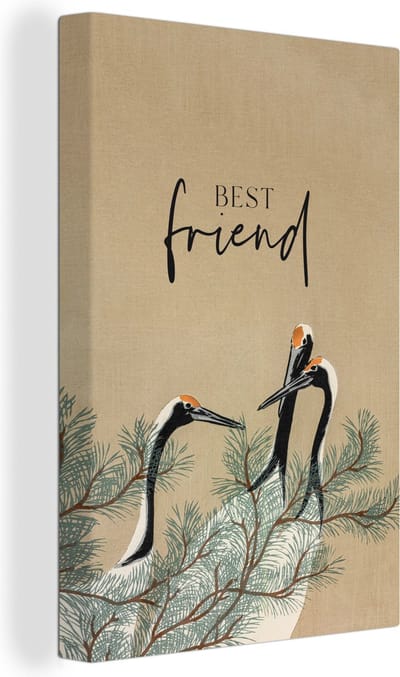 Canvas Schilderij Best friend - Quotes - Spreuken - Vrienden - BFF - 20x30 cm - Wanddecoratie