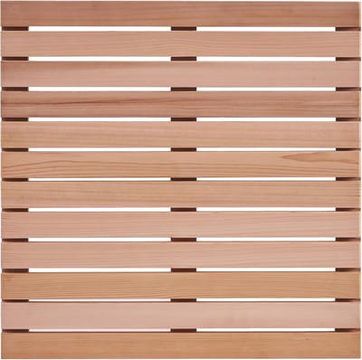 Houten Douchemat - Badkamer Vloer - Veilig Douchen - Natuurlijk Cederhout - 61 x 61 cm - Houtkleur