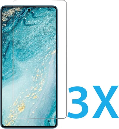 Glasplaatje Geschikt voor: Xiaomi Redmi Note 13 4G - 3x Screenprotector - screen protector - glas - bescherm - beschermglas