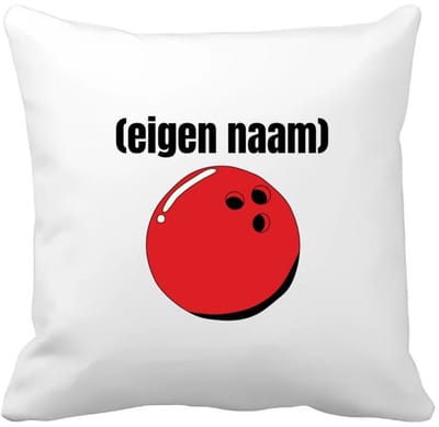 Akyol - bowlingbal met eigen naam Kussen hoes - Bowlen - ieman die graag bowlt - sport bal - wedstrijdsport - cadeau - verjaardag - kado - 40 bij 40 cm