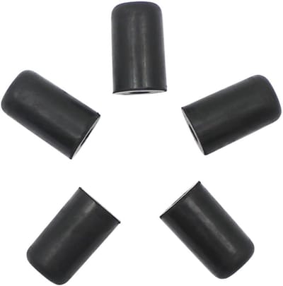 Cellotips Beschermers - Endpin Covers - Instrument Beschermen - Set van Vijf - Universele Pasvorm - Zwart