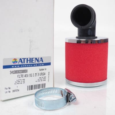 Filtre à air Athena pour Scooter Benelli 50 491 Gt Air Cooled 1998 à 1999 S410000200008 / Ø35mm Neuf