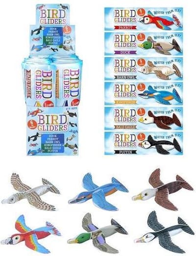 48 STUKS | Uitdeelcadeautjes - Fighter Gliders - Model: Vogels in Display (48 stuks)