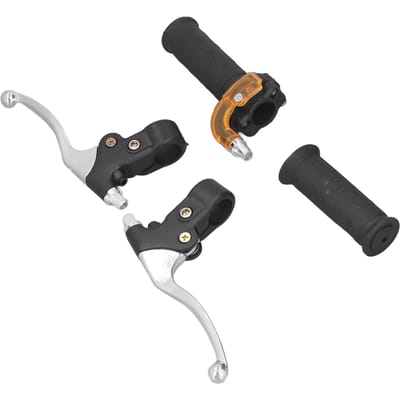 22mm Motorfietsen Draaigashendels Remhendels Set Links Rechts voor 47cc 49cc 2-Takt Crossmotor black