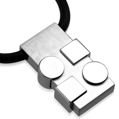 Montebello Ketting Gert A - 316L Staal - Rubber - 36x21mm - 50cm
