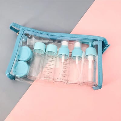 10 Stuks/Set Professionele Draagbare Reis Cosmetische Fles Punten Afvulsets Plastic Materiaal Navulbare Reis Cosmetische Fles white