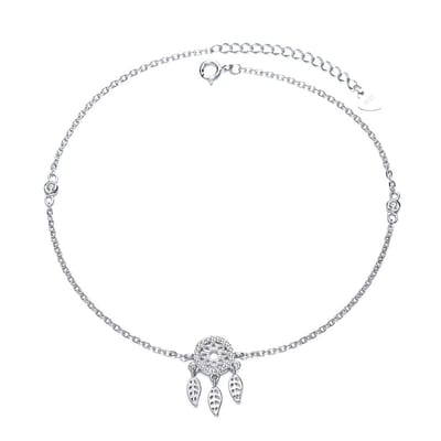 Allecto - Vrouwen Enkelarmband - S925 Sterling Zilver - Elegante Voetketting - Verstelbare Enkelband - Cubic Zirconia - Perfect voor Elke Gelegenheid