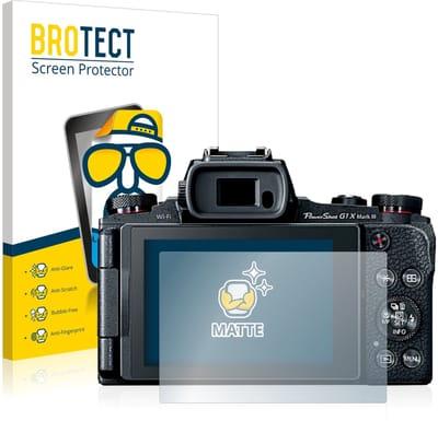 BROTECT - Screenprotector voor Canon PowerShot G1 X Mark III - Folie Beschermfolie matte 2 Stuks