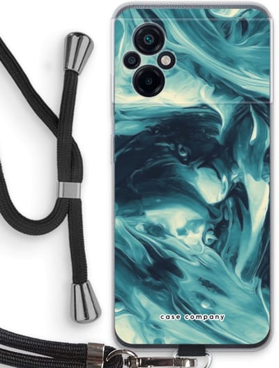 Case Company® - Hoesje met koord geschikt voor Xiaomi Poco M5 hoesje met Koord - Dreaming About Whales - Telefoonhoesje met Zwart Koord - Bescherming aan alle Kanten en Over de Schermrand