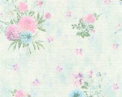 BLOEMEN BEHANG - Meerkleurig Groen Roze - AS Creation DJOOZ 2
