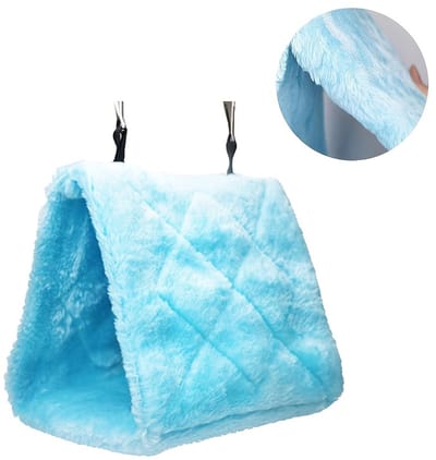 VANDAAG VERZONDEN - Vogel Hangmat BLAUW - Vogel Slaaphut - Parkiet Hangmat - Vogelhuisje Kooi Accessoire - Vogel Slaapplaats - Parkiet Slaapplek - Vogel Hanghut - Valkparkiet Speelgoed - Vogel Kooi Bed - Kleine Vogel Accessoire