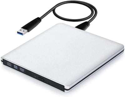 Externe Blu-Ray Drive - DVD Brander Lezer - Films Kijken - Ultraslank Aluminium Ontwerp - 150x140x11mm - Zilver