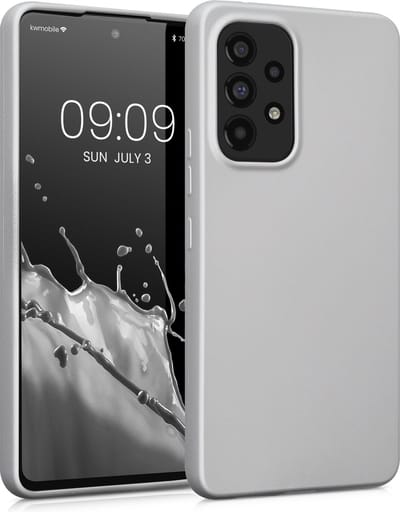 kwmobile telefoonhoesje geschikt voor Samsung Galaxy A53 5G - Hoesje voor smartphone - Back cover in metallic zilver