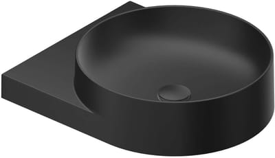 Ravak Yard - Wastafel 41x50 cm, zonder overloop, kraangat, mat zwart XJX0D240002
