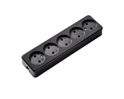 Martin Kaiser 5-voudige wandcontactdooscombinatie 16A zwart (Europese Stekkerdoos) - 512/sw [30 stuks]