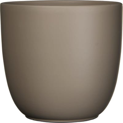 Mica Decorations Bloempot - taupe bruin mat - H28,5 x D31 cm - keramiek - voor kamerplant - plantenpot