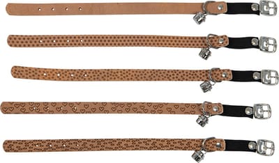 Animal Boulevard Ab30630 - Hals- En Leibanden - Kat - Ab Waxed Leather Stars Kattenhalsband Naturel-14mmx23-26cm - Maat: 14mmx23-26cm