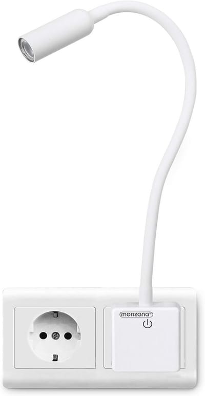 Dimbare LED Wandlamp met Touch-Schakelaar 46,5cm - Flexibele Stekkerlamp voor Thuis