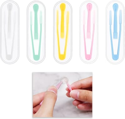 5-delige set contactlens pincetten met zuignap - Veilig en gebruiksvriendelijk hulpmiddel voor het verwijderen van contactlenzen, ideaal voor thuis en onderweg, multifunctioneel en kleurrijk
