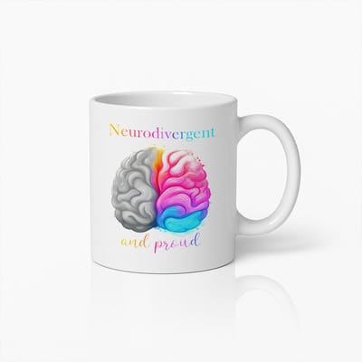 "Neurodivergent and Proud" Mok 330ml – Inspirerende Keramische Koffiebeker – Perfect Cadeau voor Bewustwording Neurodiversiteit