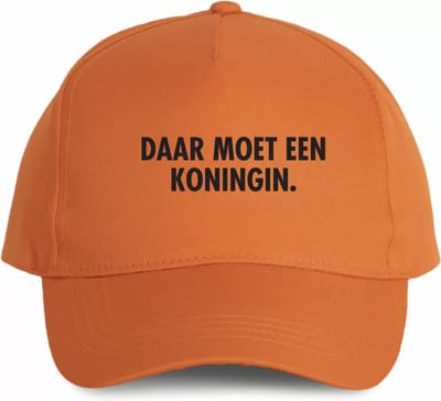 Oranje cap - Daar moet een koningin - soBAD. - Oranje - Zon - Koningsdag - Unisex - One size