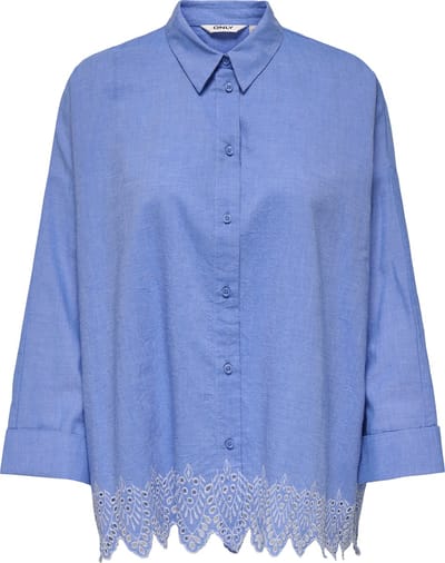 ONLY - ONLGRACES TULUM LS EMB SHIRT NOOS WVN - Meisjes - Blouses