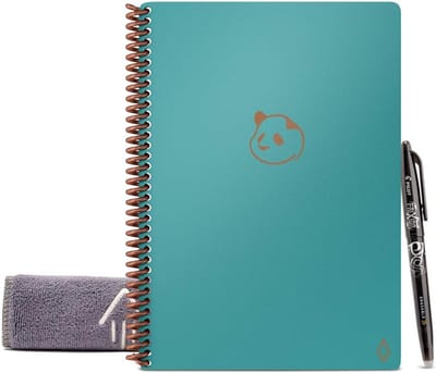 Herbruikbare dagelijkse, wekelijkse en maandelijkse planner A5 met Pilot Frixion pen en microvezeldoek - Lichtblauw