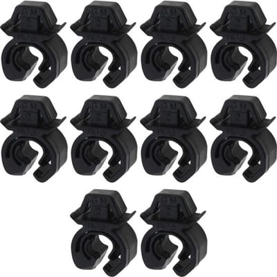 Allecto - Hood Prop Rod Clips - 10 stuks - Zwart