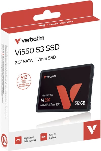Verbatim VI550 S3 512 GB SSD harde schijf (2.5 inch) SATA 6 Gb/s Retail 49352
