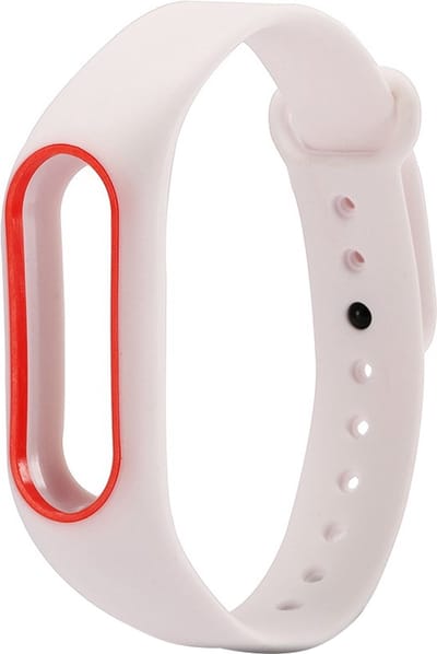 By Qubix - Geschikt voor Xiaomi Mi band 2 DUO COLOR bandje voor CA0600B - Wit