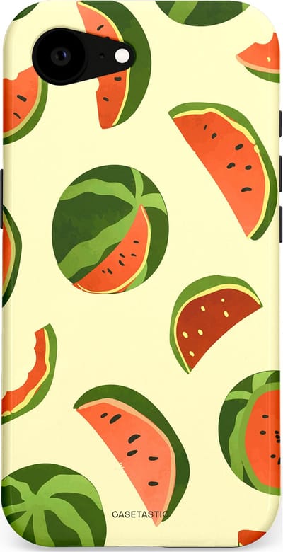 Casetastic Hoesje Geschikt voor Apple iPhone 16e Magsafe - Stijlvolle Beschermende Duo-layer Case - Watermeloen Festijn