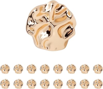 16-delige Set van Elegante Gouden Metalen Knopen van 23mm voor Damesjassen, Truien en Jurken - Decoratieve Onregelmatige Knopen van Legering