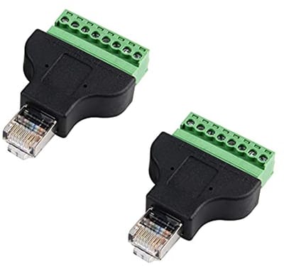 8-pins Ethernet adapter stekker voor LAN-netwerken - RJ45 naar terminalblok