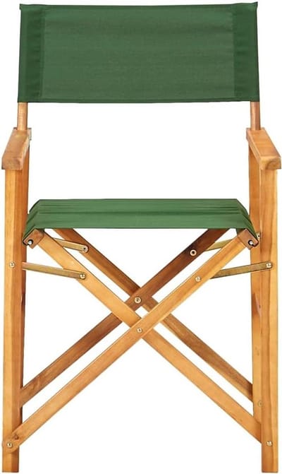 Inklapbare regisseursstoelen - Tuinstoelen vouwstoelen - Outdoor zitten - Massief acaciahout - 55 x 88 x 56 cm - Groen
